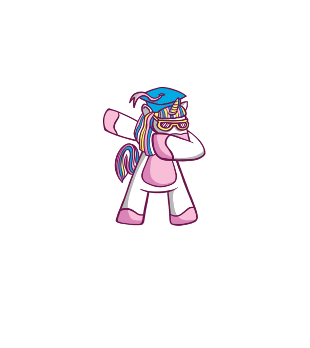 Unicorn Absolvent DAB model roz deschis pe tricou