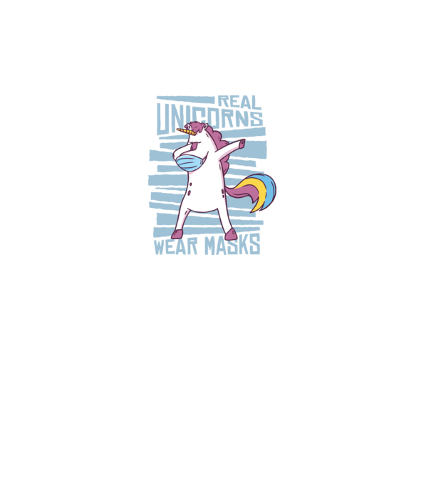 Unicorn DAB Mască model turcoaz pe tricou