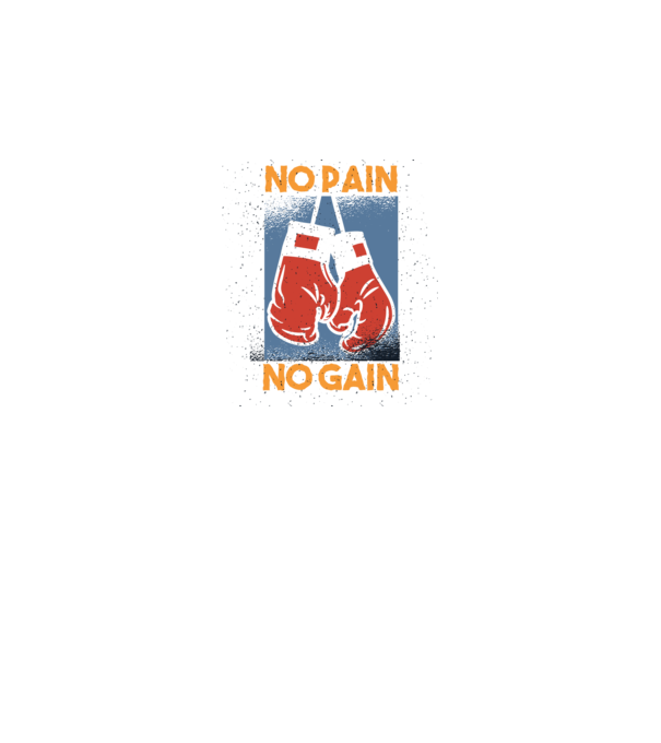 No pain no gain box model negru pe tricou