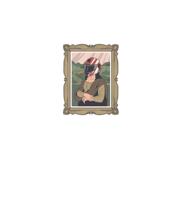Mona Lisa Concurent model negru pe tricou