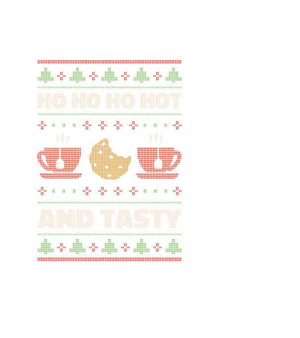 Ho Ho Ho Hot and Tasty Pulovăr urât model negru pe tricou