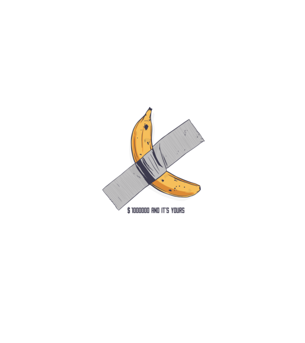 Ultima banană model alb/roșu pe tricou
