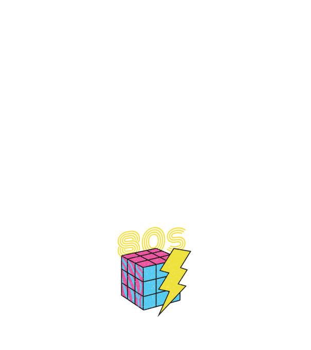 I love the 80s Cub Rubik model negru pe tricou