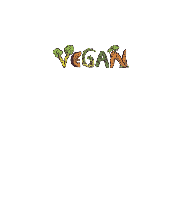 Inscripție legume vegan model alb pe tricou