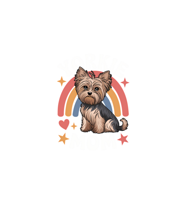 Yorkie Mom Negru model negru pe tricou