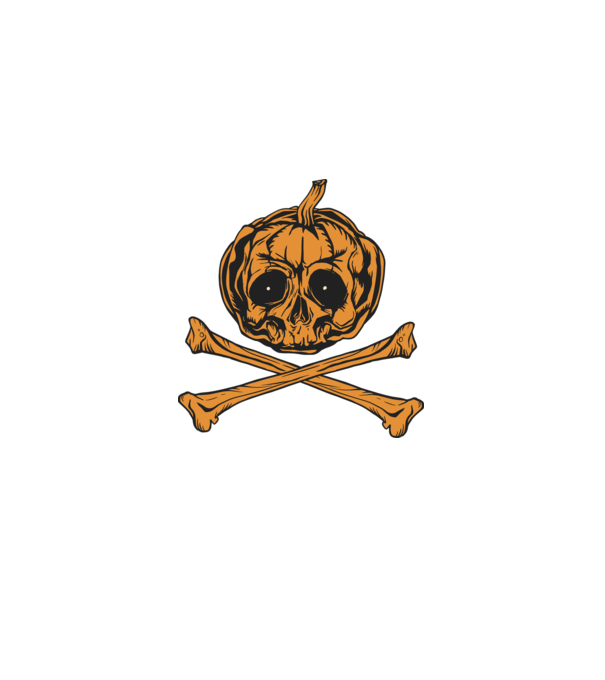 Dovleac craniu Halloween model negru pe tricou