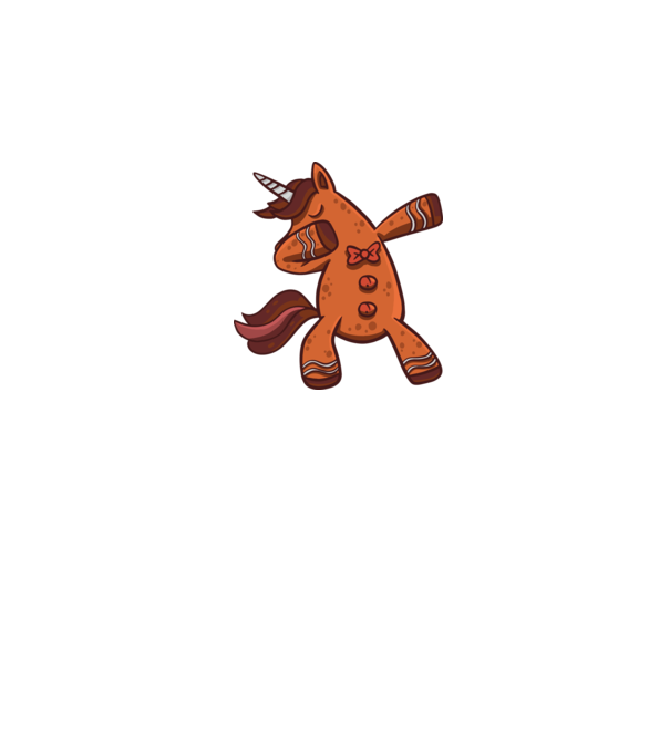 Unicorn turtă dulce DAB model alb pe tricou
