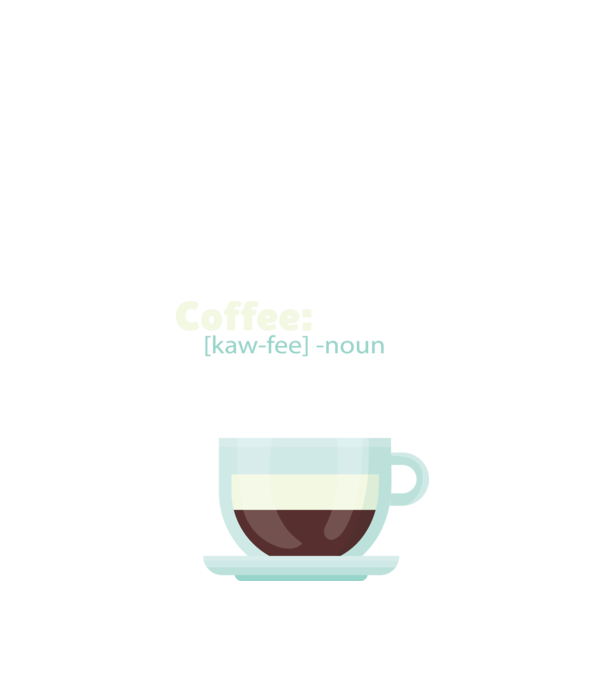 Definiție cafea model negru pe tricou