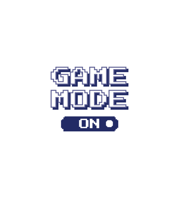 Game mode on Gamer pixel model alb pe tricou