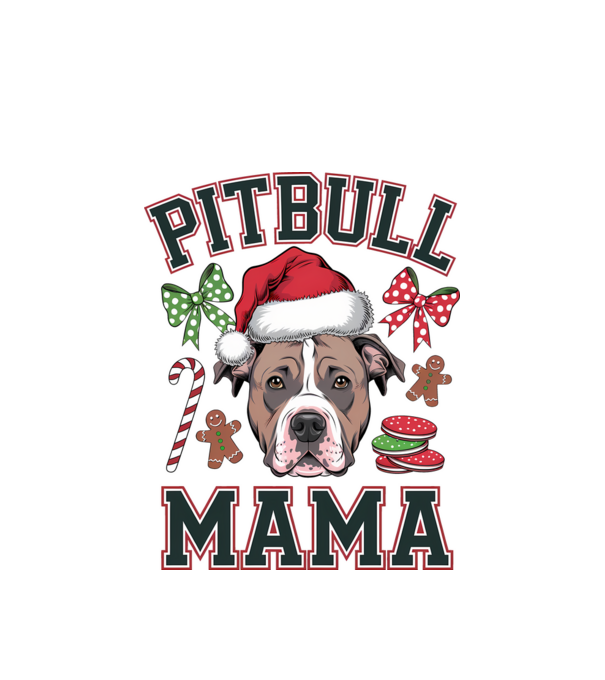 Pitbull Mama model alb pe tricou