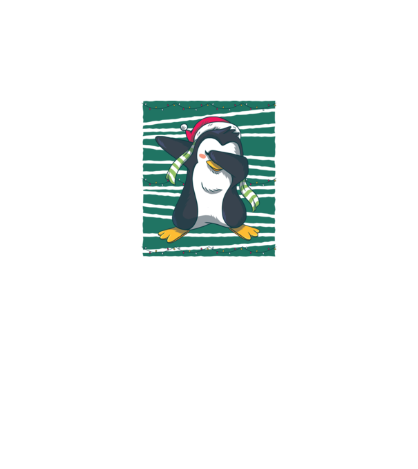 Pinguin DAB Crăciun model alb pe tricou
