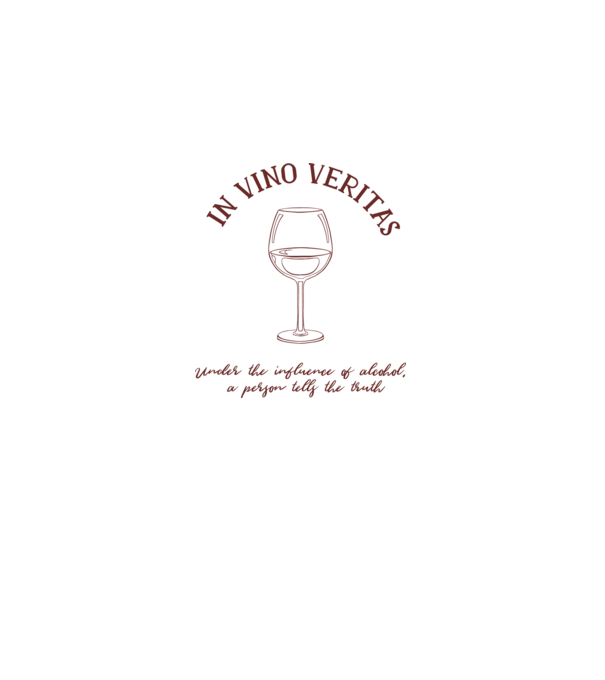 In Vino Veritas - Adevărul este în vin model alb pe tricou