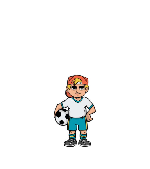 Băiat Fotbalist model albastru închis pe tricou