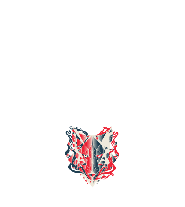 Wolf Head model albastru închis pe tricou