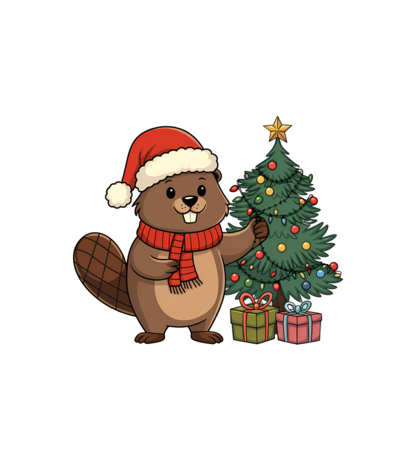 Bober Kurwa Christmas 2 model alb pe tricou