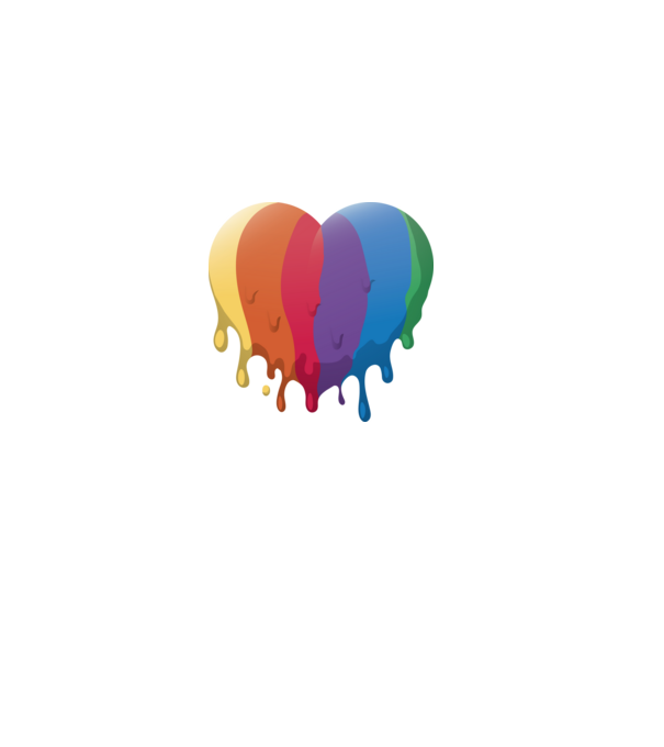 LGBTQ Inimă model negru pe tricou