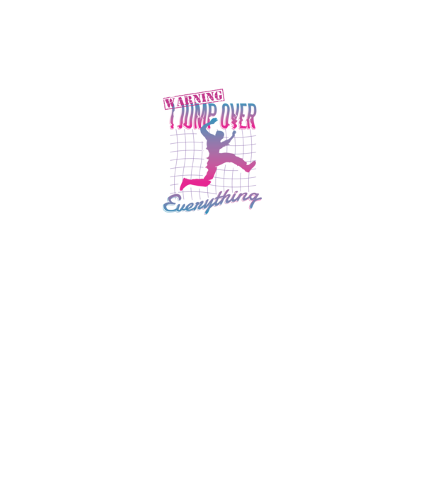Warning I Jump over everything Parkour model negru pe tricou