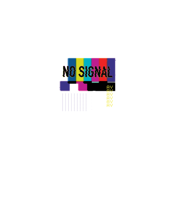 No Signal TV Eroare de transmisie model negru pe tricou