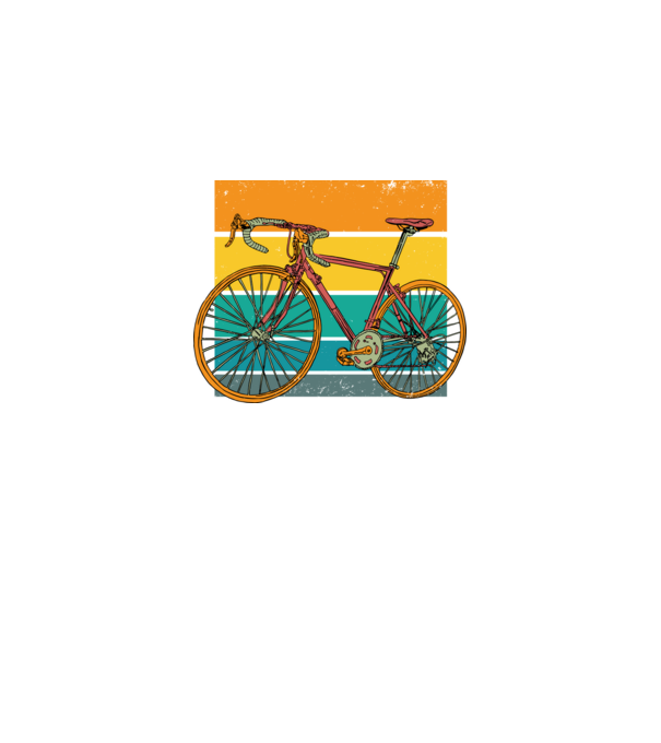 Bicicletă Retro model negru pe tricou