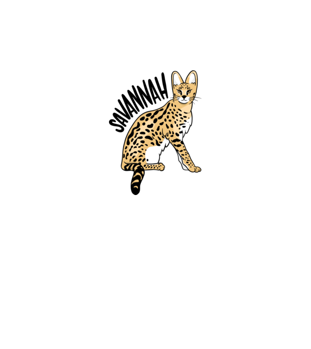 Pisică Savannah model gri pe tricou