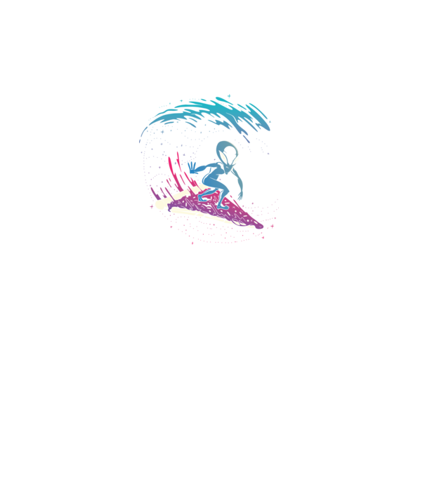 Alien Pizza Surf tricou amuzant model turcoaz pe tricou