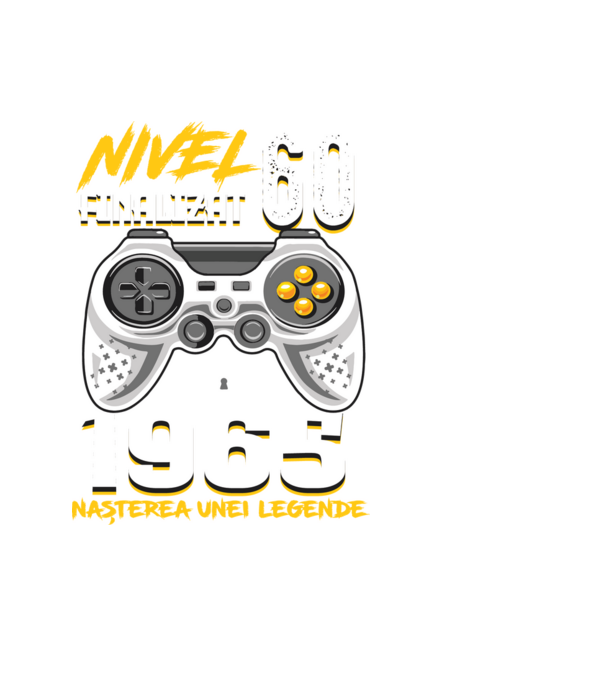 Nivel Finalizat 60 1965 model negru pe tricou