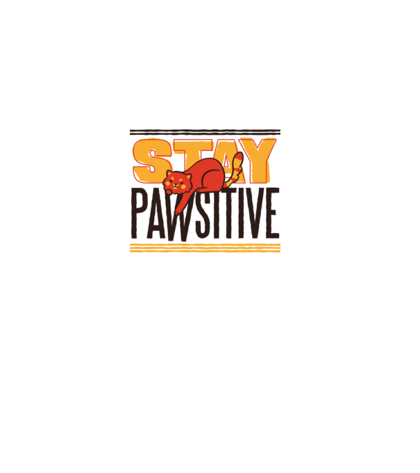 Stay Pawsitive model nisipiu pe tricou