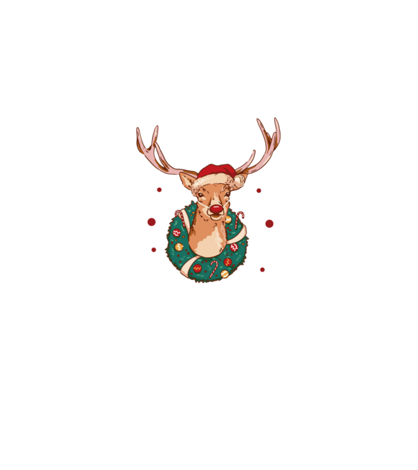 Oh deer, Christmas is here model negru pe tricou