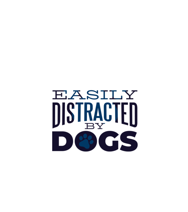Easily Distracted By Dogs Tricou cu Câine amuzant model turcoaz pe tricou