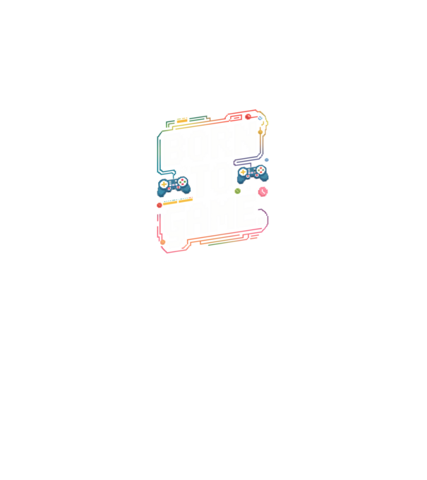 Born to Game Pixel Negru model negru pe tricou