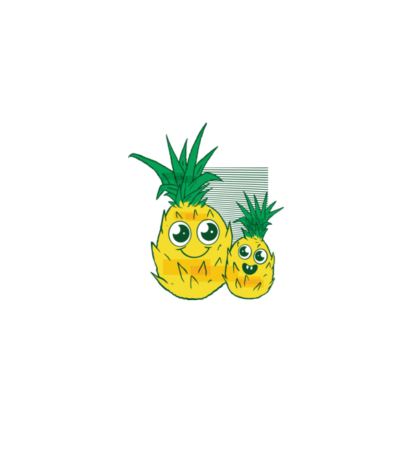 Familie Ananas model albastru deschis pe tricou
