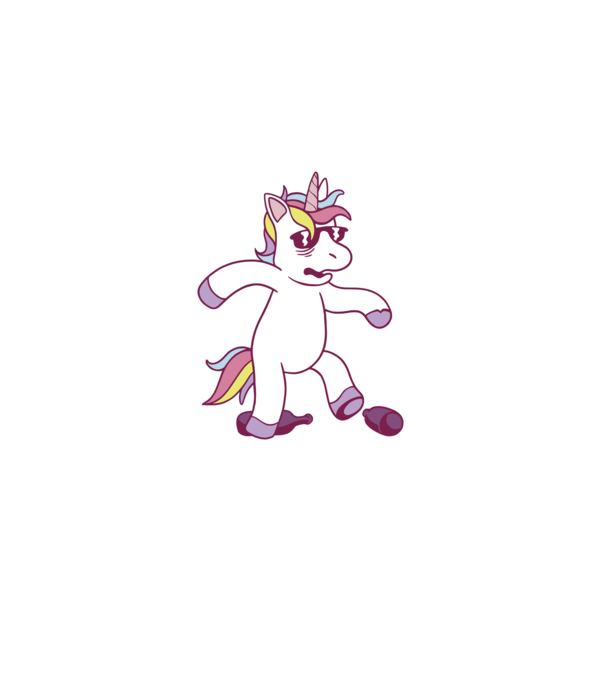 Mahmureală unicorn model albastru deschis pe tricou