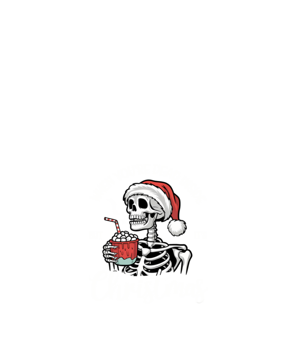 Dead inside, but it's christmas Negru model alb pe tricou