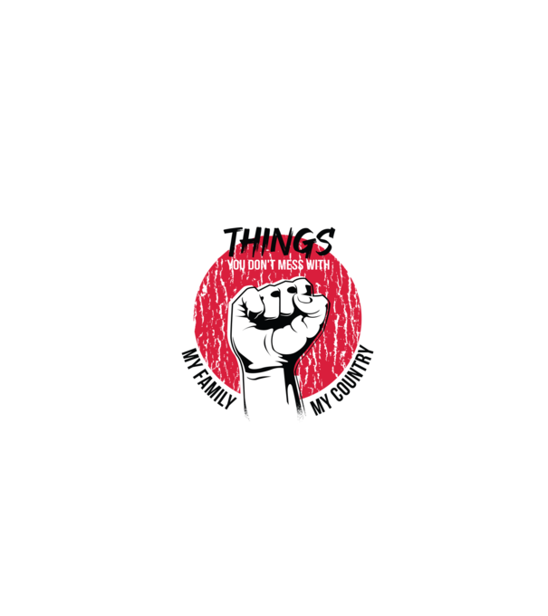 3 lucruri de care să nu te legi: Familia mea, țara mea și libertatea mea model gri pe tricou