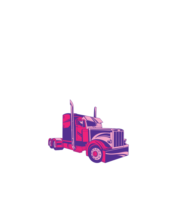 Camion roz model negru pe tricou