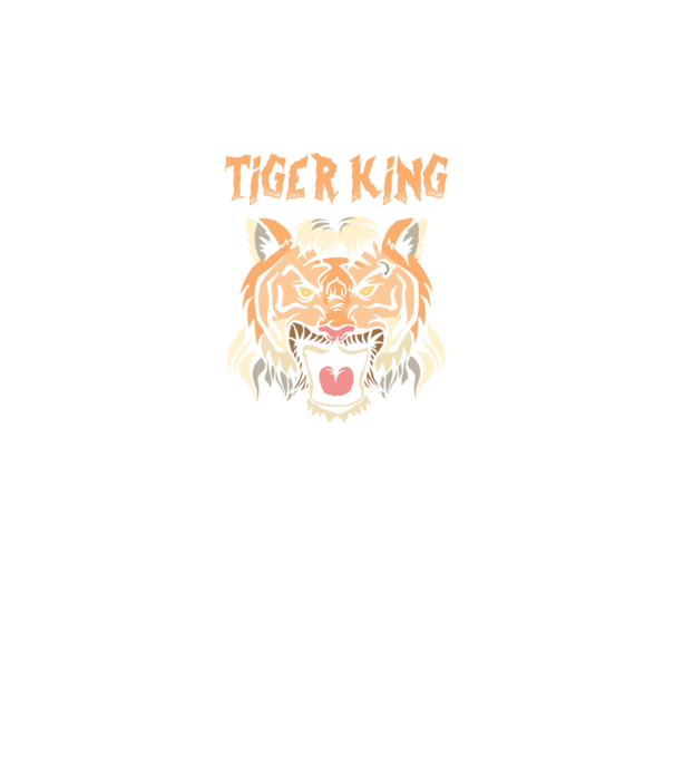 Tiger King model negru pe tricou