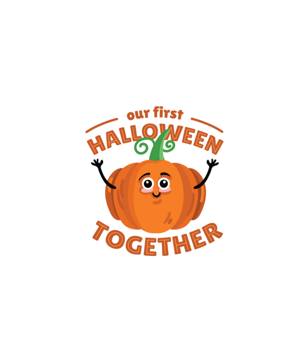 Primul nostru Halloween împreună model negru pe tricou