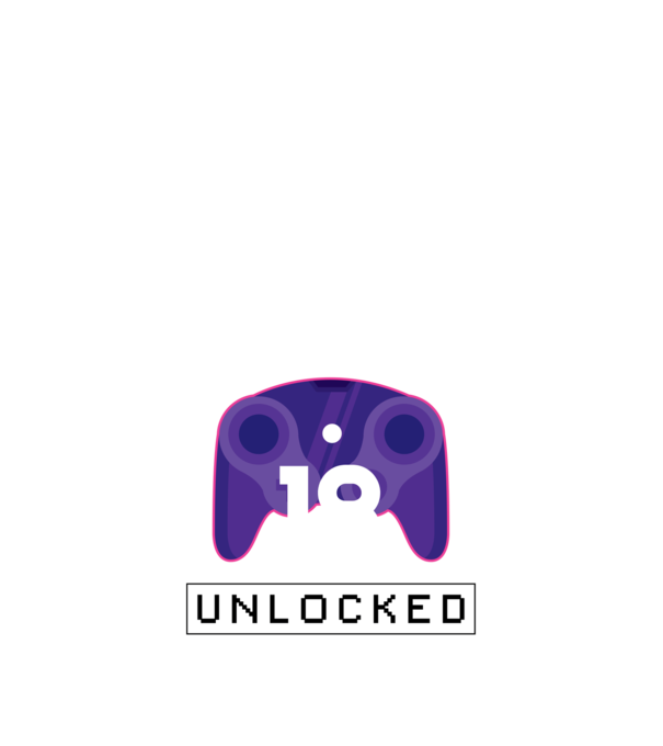 Level 18 Unlocked Gamer Birthday model negru pe tricou