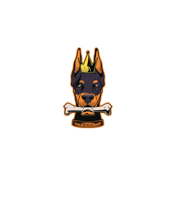 Rege Doberman model negru pe tricou