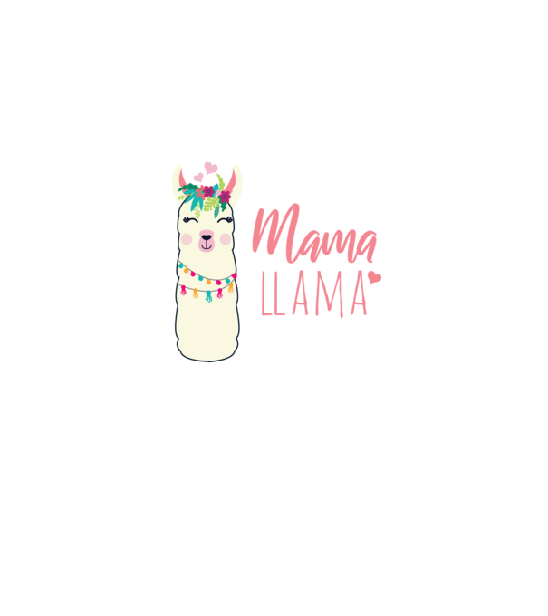 Mama Llama model albastru jeanși pe tricou