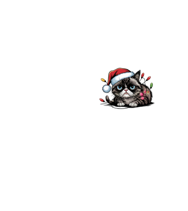 Christmas Spirit Grumpy Cat Negru model galben neon pe tricou