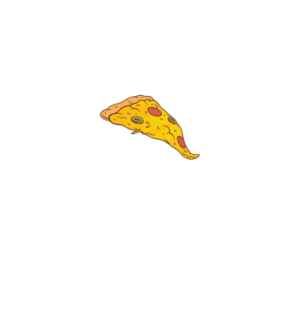 Felie de pizza Cuplu model alb pe tricou