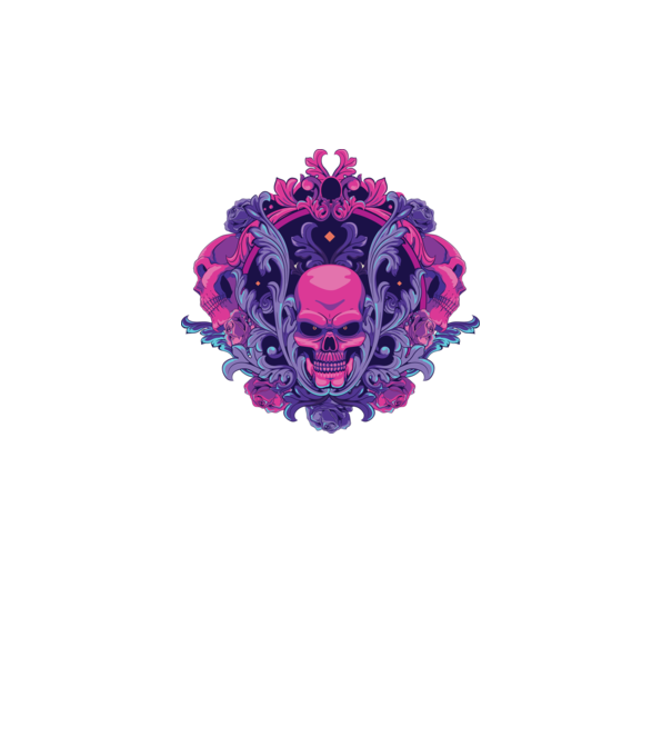 Cranii Dark Skull model alb pe tricou