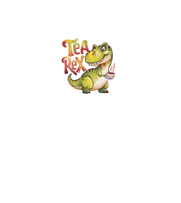 Tea Rex model alb pe tricou