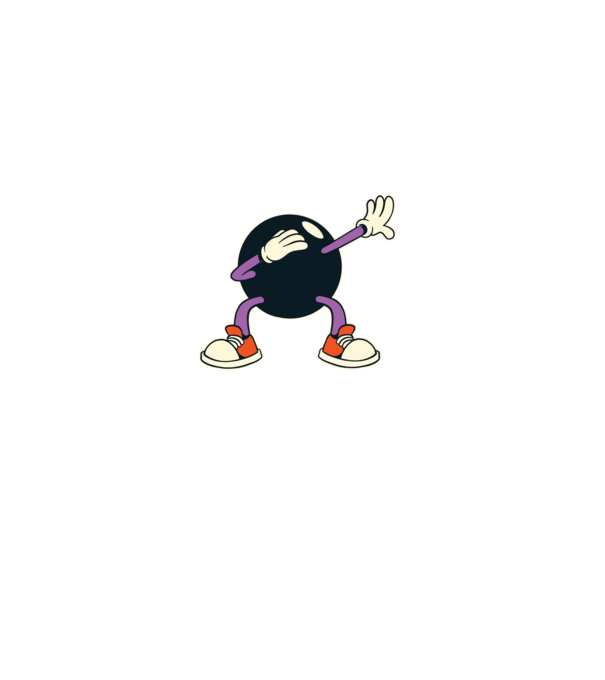 Bowling DAB model negru pe tricou