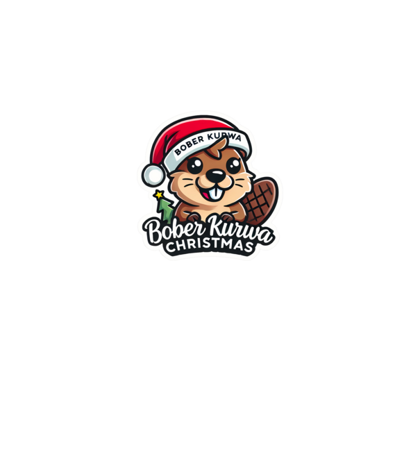 Bober Kurwa Christmas 1 model alb pe tricou