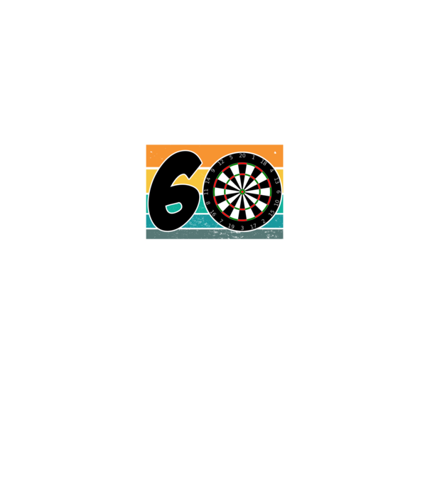 'I''m not 60 I''m triple 20 darts birthday' model negru pe tricou