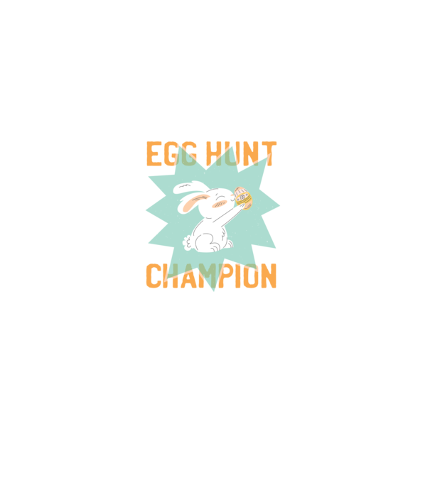Egg Hunt Champion Campion la vânătoare de ouă model alb pe tricou