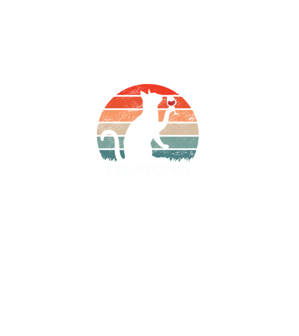Ew, oameni - Pisică model negru pe tricou
