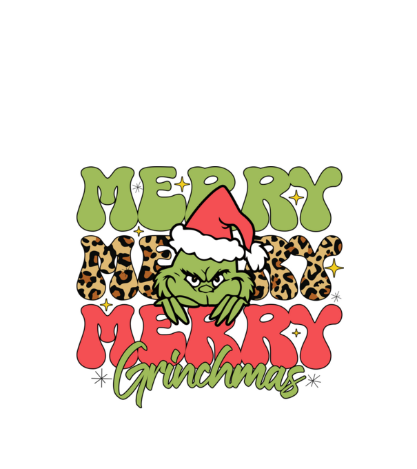 Merry Grinchmas model alb pe tricou